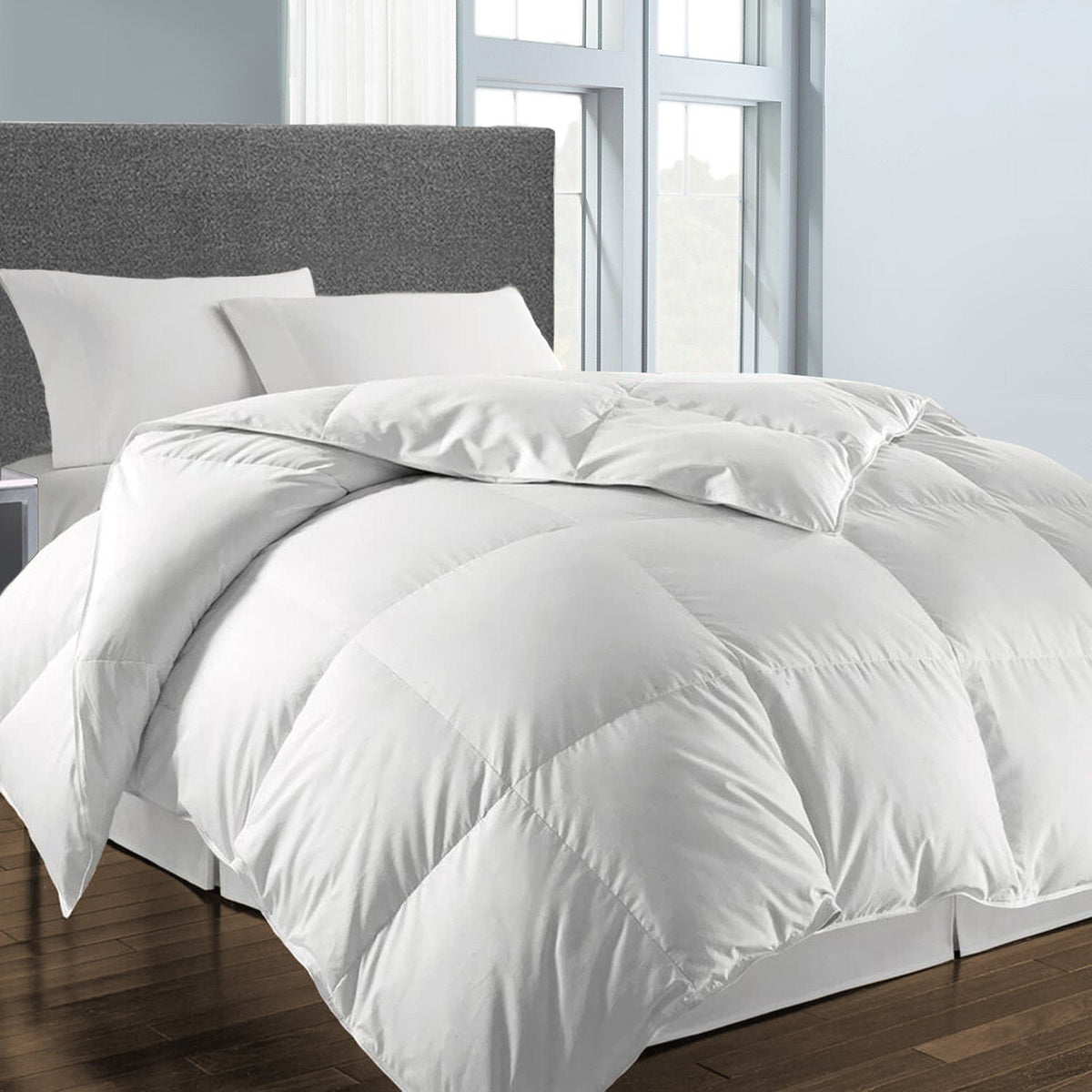 Royal Comfort 350GSM Luxury Soft Bamboo All-Seasons Quilt Duvet  - Super King - White