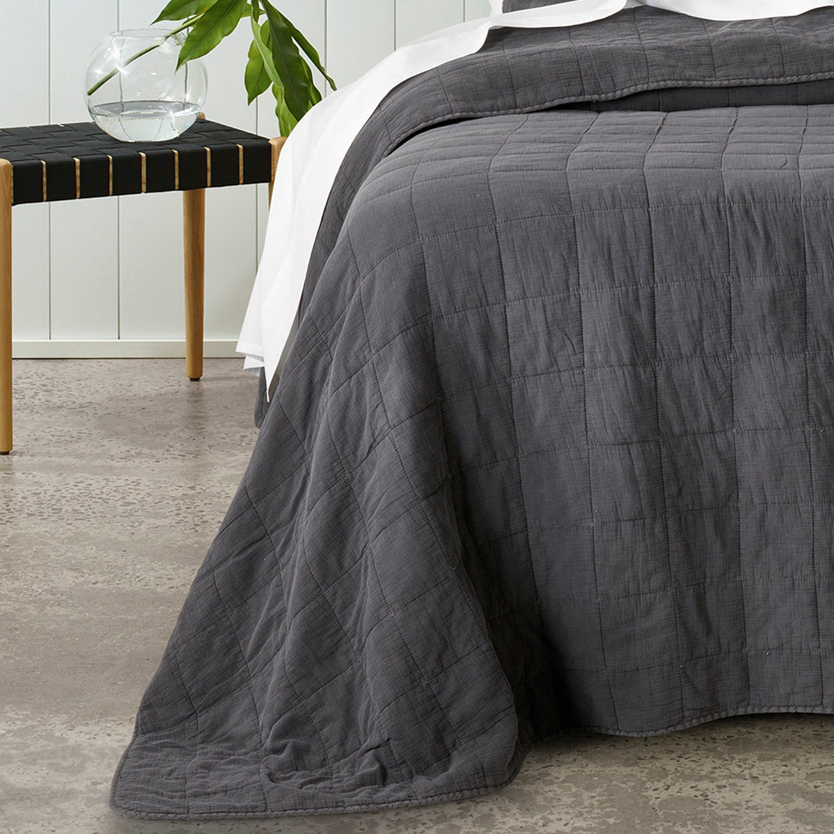 Bianca Bedding GERALDTON COVERLET SET COAL
