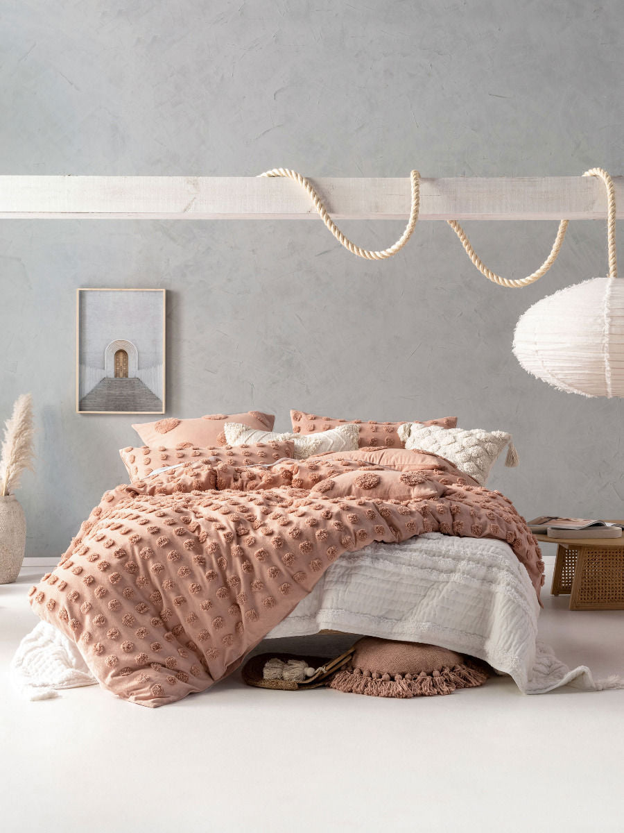 LINEN HOUSE HAZE MAPLE QUILT COVER SET