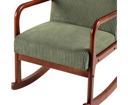 Green Rocking Chair – Corduroy Nursery Armchair Design